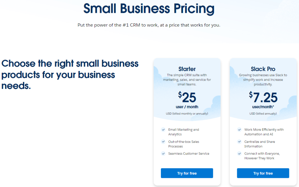 HubSpot vs Salesforce: Pricing